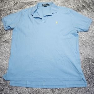 Ralph Lauren Polo Shirt Adult Large Blue Pony Rugby Preppy Mens A48